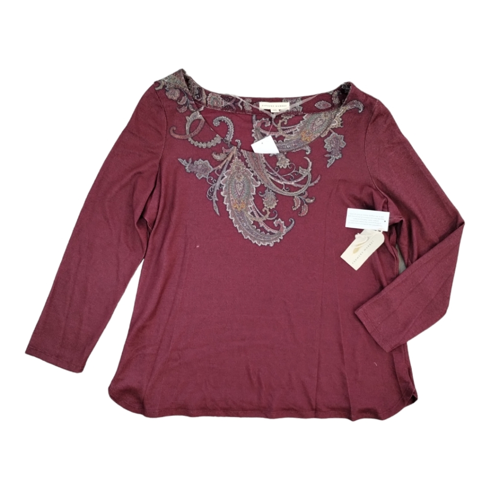 🔥Farmers Market Bohemian Print Plus Top